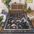 Rugcomf Living Room Rug 5x7 Rug Machine Washable Boho Area Rug Non Slip Floral by Rugcomf