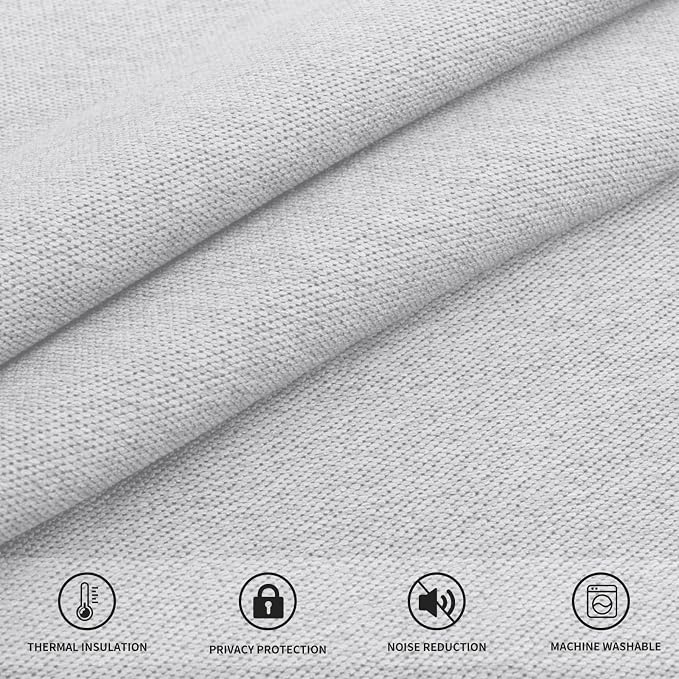 Easy-Going Linen Look Blackout Curtain Grommet Window Curtain Drapes - Image 7