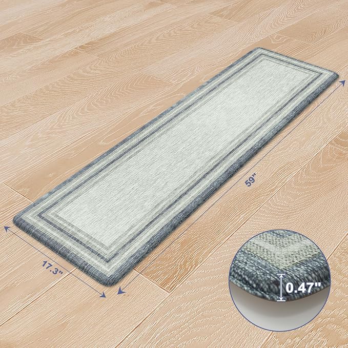 KIMODE Farmhouse Kitchen Runner Rug, 17.3" x 59" Anti Fatigue Kitchen Mats - Image 3