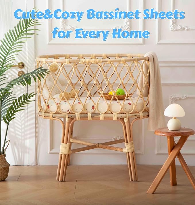SDY Jersey Strawberry Bassinet Sheets - Image 8