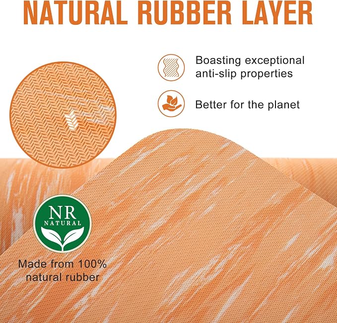 UMINEUX Extra Thick Yoga Mat, 2/5 Inch, Natural Rubber and TPE Non Slip Yoga - Image 2
