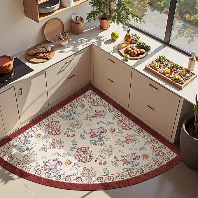 jinchan Elora Floral Corner Rug - Image 4