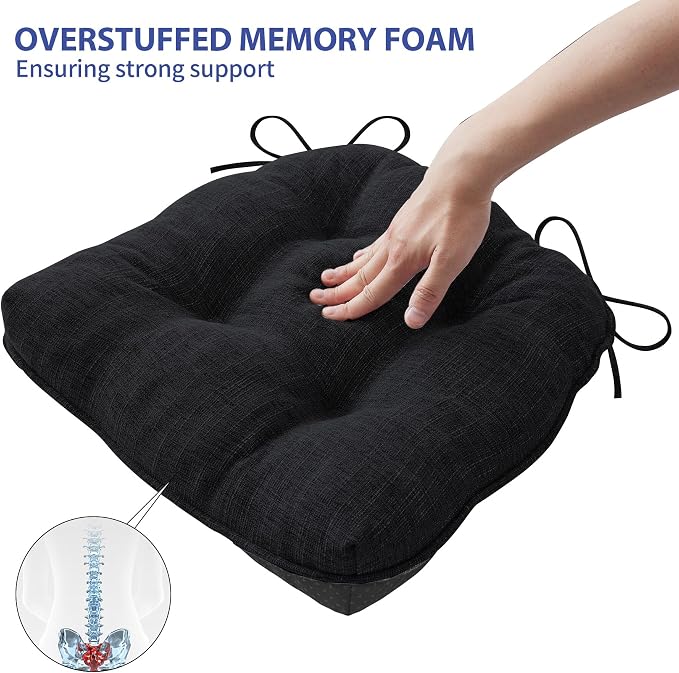 Chair Cushions for Dining Chairs Set of 4, Kitchen Chair Cushions, Chair Pads - Image 5