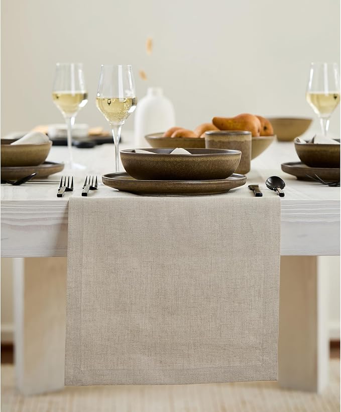 Solino Home Linen Natural Table Runner 132 Inches Long by SolinoHome