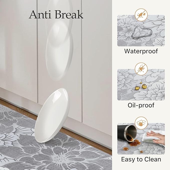 GENIMO Kitchen Mats for Floor, Kitchen Rugs Non Slip Washable Sets of 2 - Image 5
