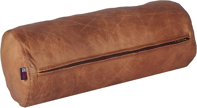 Neck Roll Pillow Cushion Cover, 18x6 Inch Full Moon Round Bolster Pillow Case - Image 2