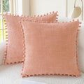 CaliTime Throw Pillow Covers Decorative 16 X 16 Inches Pack of 2 Cozy Solid by CaliTime