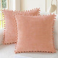 CaliTime Throw Pillow Covers Decorative 22 X 22 Inches Pack of 2 Cozy Solid by CaliTime