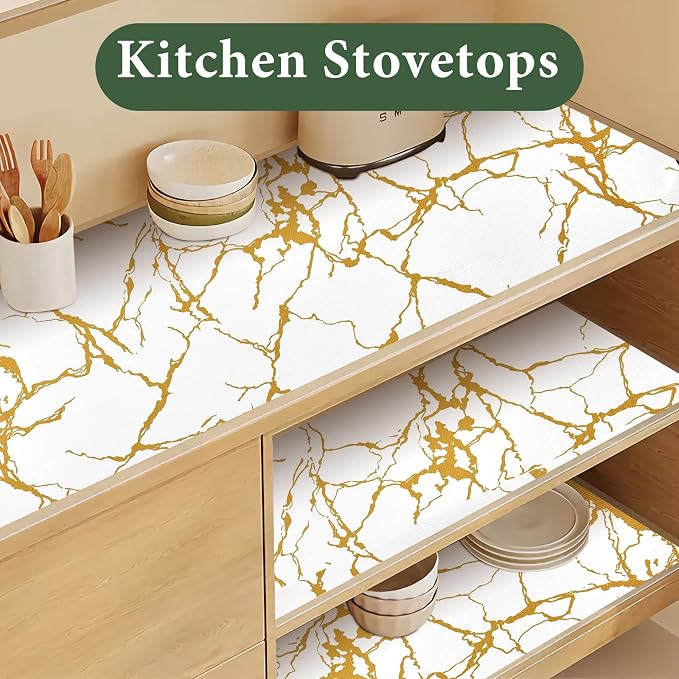 Drawer and Shelf Liner for Kitchen Cabinet Non Slip Waterproof Shelf Paper 12 - Image 6
