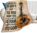 Guitar Music Blanket Gifts for Girls Women Men by citari