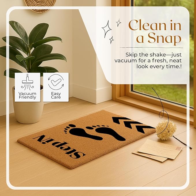 Coir Door Mats 17" X 30", Non-Slip Sturdy, PVC Backed Heavy Duty, Step-in - Image 5