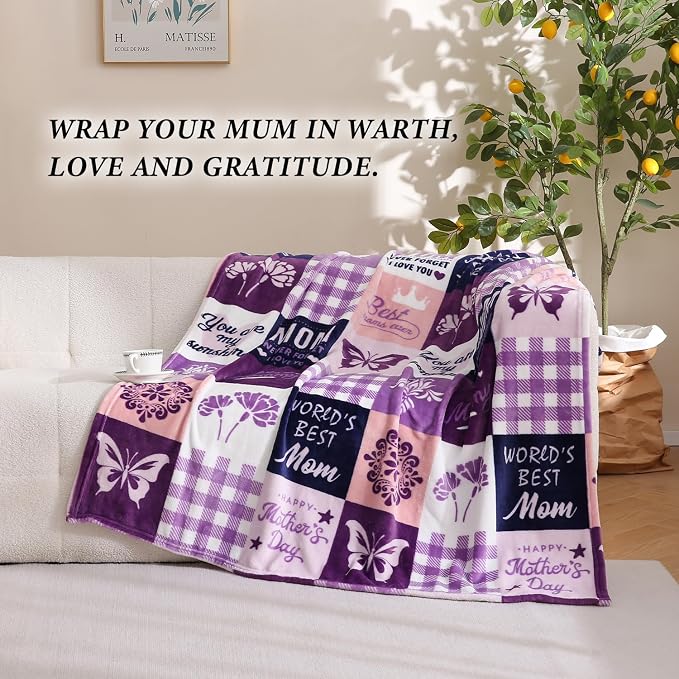 SOCHOW Giftable Throw Blanket for Mom, Super Soft and Cozy Gift for Birthday - Image 3