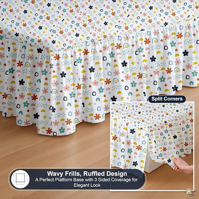 Cottington Lane Ruffled Bed Skirt Twin Size - Image 7