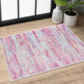 2x3 Modern Abstract Rug for Entryway, Washable Non-Slip Kitchen Rugs, Low-Pile by SiiloomRug