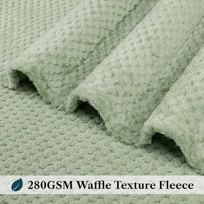 PAVILIA Sage Green Throw Blanket - Image 4