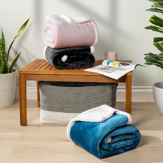 PAVILIA Sherpa Fleece Throw Blanket - Image 7