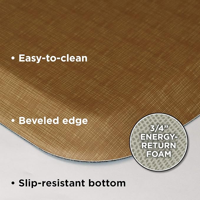 GelPro Elite Premier Anti-Fatigue Kitchen Comfort Floor Mat, Linen Khaki Stain - Image 7