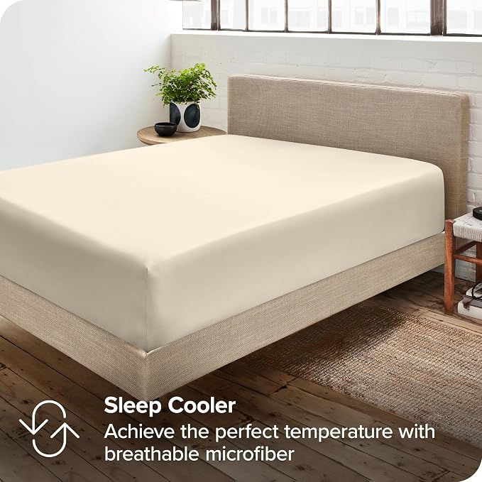 Bare Home 2-Pack Fitted Bottom Sheets Twin - Image 6