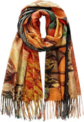 VENVSBEE Reversible Scarf Soft Large Shawl Wrap Blanket Double Sided Art Print by VENVSBEE