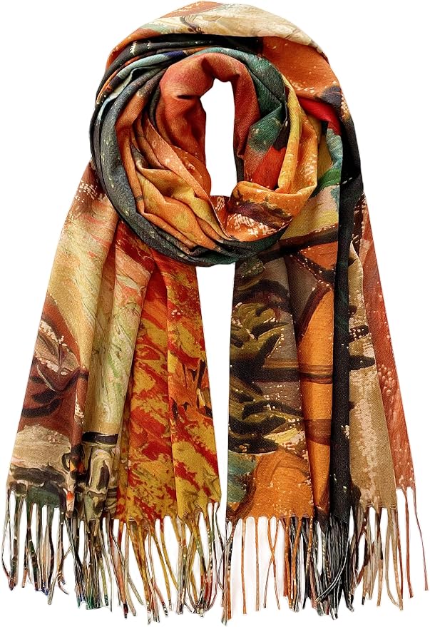 VENVSBEE Reversible Scarf Soft Large Shawl Wrap Blanket Double Sided Art Print by VENVSBEE