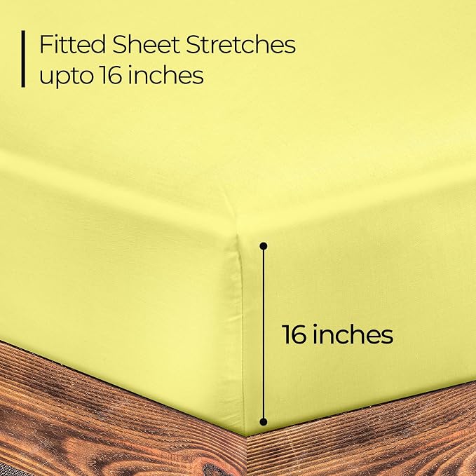 ROYALE LINENS 300 Thread Count 100% Long Staple Combed Cotton Fitted Sheet Twin - Image 3
