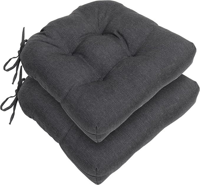 RACE LEAF Outdoor Seat Cushions Set of 2, Plump Filling Tufted Water-Resistant by RACELEAF
