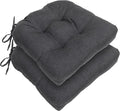 RACE LEAF Outdoor Seat Cushions Set of 2, Plump Filling Tufted Water-Resistant by RACELEAF