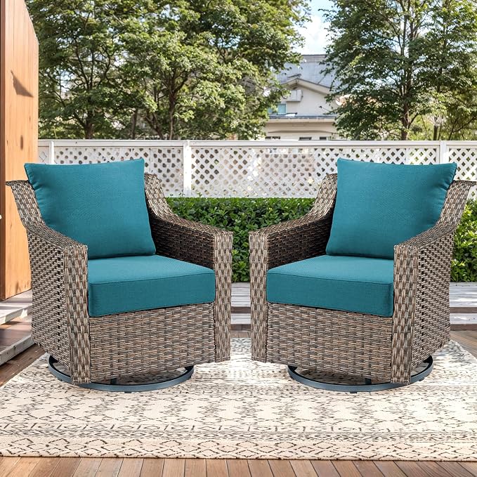 Outdoor Seat Cushion Set-24 x 24 x 6 Inch Outdoor Chair Cushions Set of 2 - Image 2