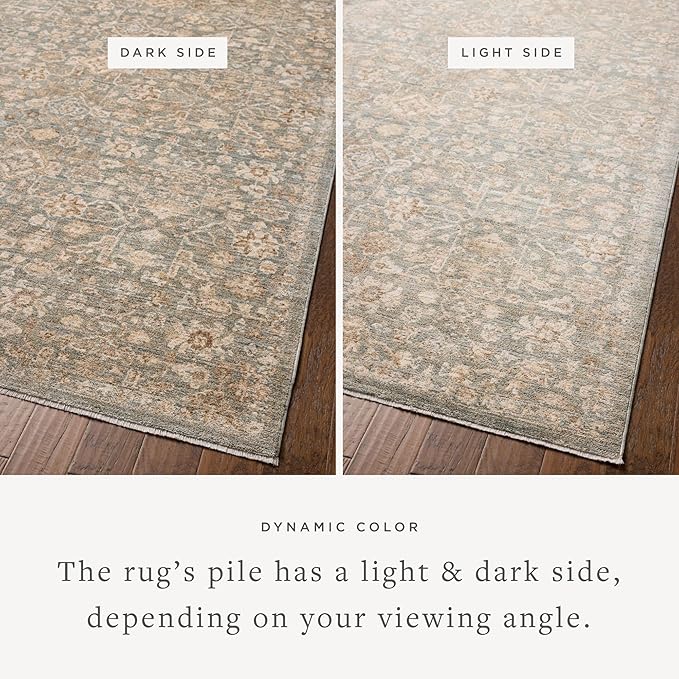 Loloi Chris Loves Julia Palma Collection PLM-05 Blue/Natural 3'-6" x 5'-6" - Image 3