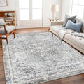 Washable Area Rug 4'x6' Vintage Traditional Floor Cover Foldable Thin Rugs by CHAMPLANT