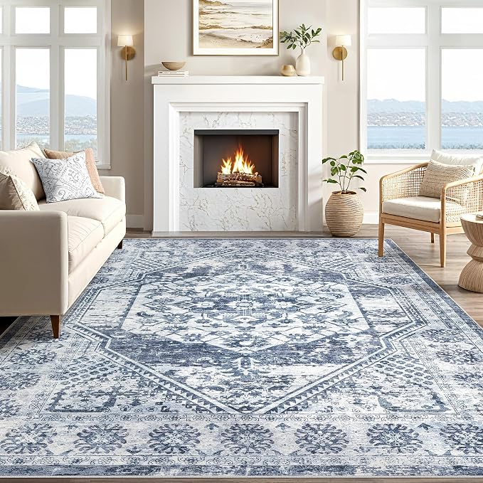 Vintage Living Room Area Rug 9x12 - Image 5