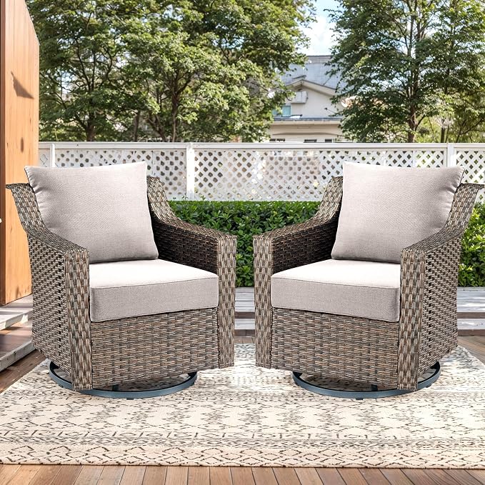 Outdoor Seat Cushion Set-24 x 24 x 6 Inch Outdoor Chair Cushions Set of 2 - Image 2
