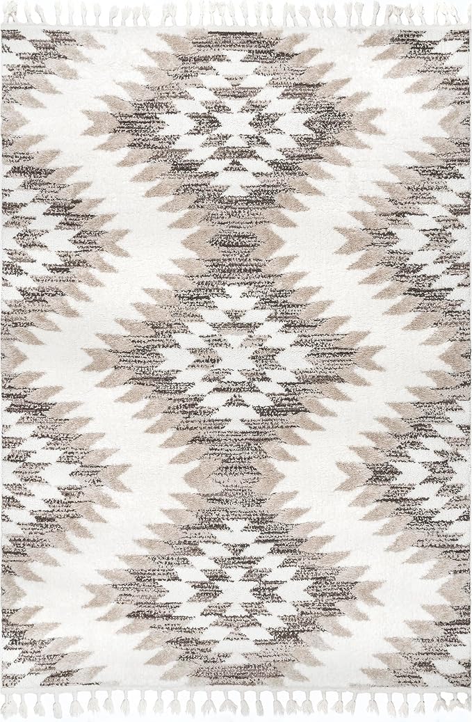 nuLOOM Adelade Beige/Ivory, Southwestern, Soft and Cozy, High Traffic, Stain - Image 8