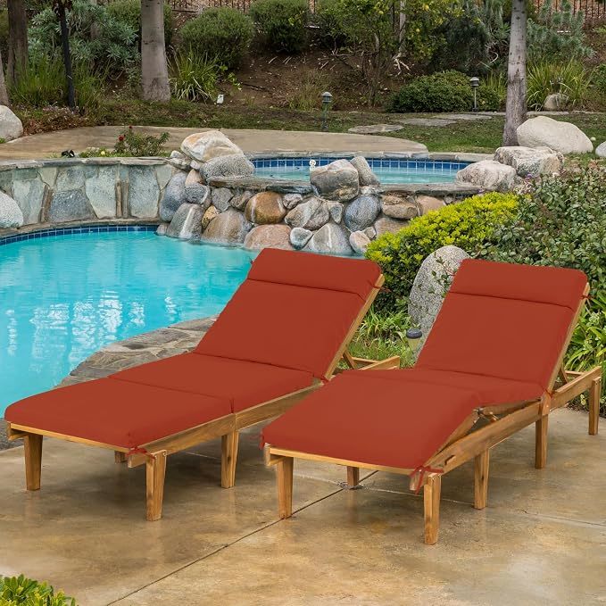 Chaise Lounge Cushion 80x26x3 Inch ?Set of 2 Outdoor Lounge Chair Cushions - Image 9