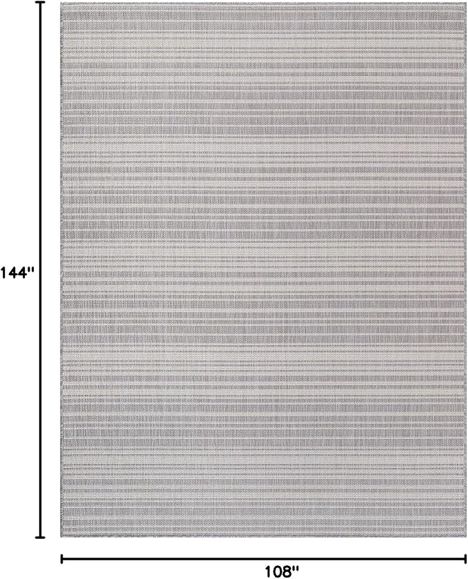 Stripe Outdoor Rug 9x12 Washable Outside Carpet - Image 2