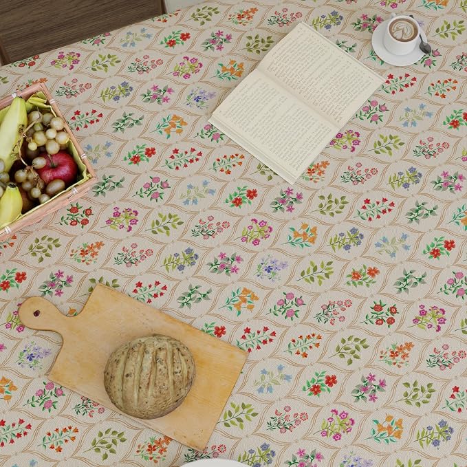 Encasa XO Rectangular 56"x72" Tablecloth | Water-Repellent Polyester Dining - Image 6