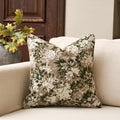 Yangest Neutral Floral Pillow Cover 24 x 24 Inches, Vintage Chenille Square by Yangest