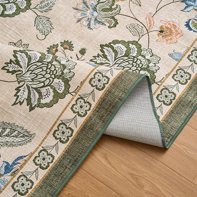 jinchan Elora 3x10 Floral Runner Rug - Image 7