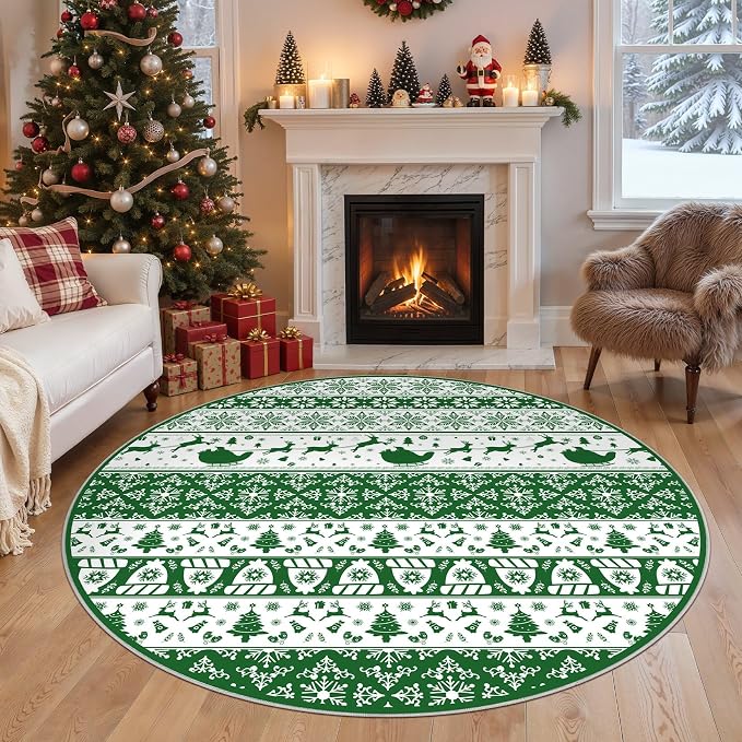 Abstract Living Room Rug Round 6FT by kakania