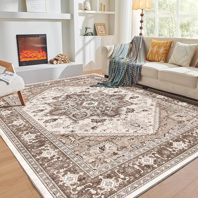 OPPODREAM Thin Area Rugs 4x6, Low-Pile Washable Rugs 4x6 by OPPODREAM