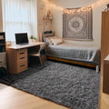 ONASAR Grey 3x5 Rugs for Bedroom, Fluffy Washable Gray Bedside Area Rug by ONASAR