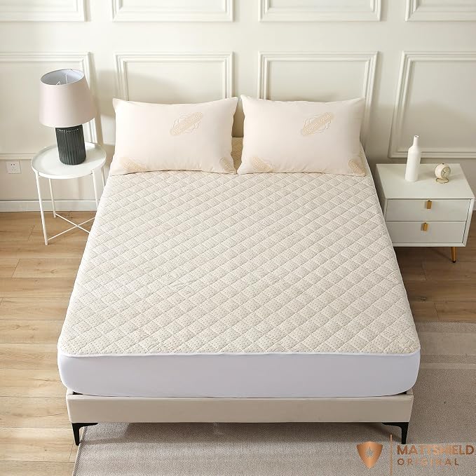 Luxury Quilted Organic Cotton Mattress Protector King - Image 8