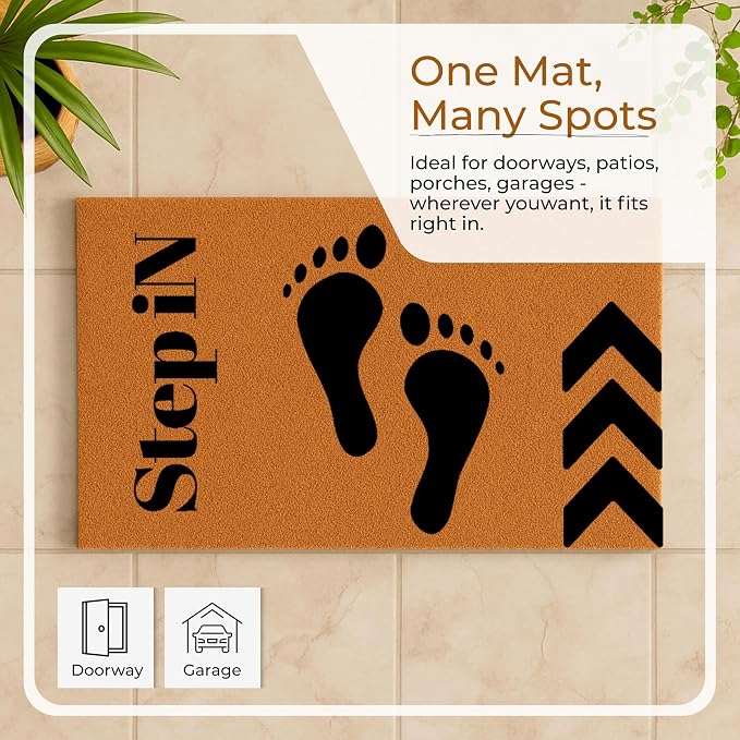 Coir Door Mats 17" X 30", Non-Slip Sturdy, PVC Backed Heavy Duty, Step-in - Image 9