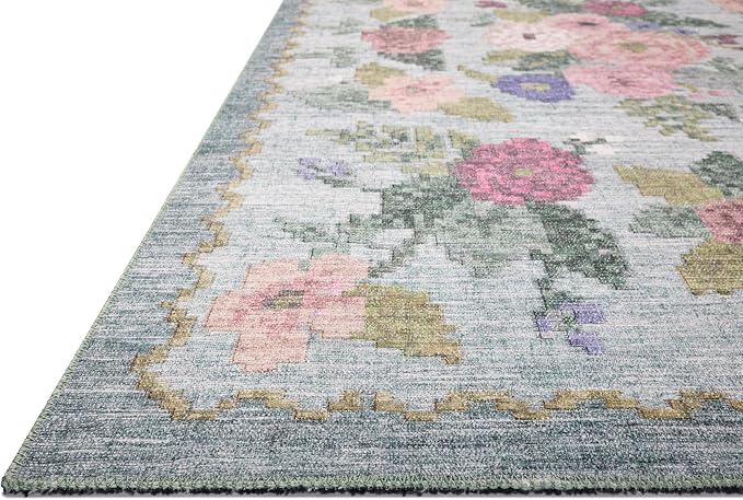 Loloi Rifle Paper Co. Rosa Collection RSA-02 Sky 2'-3" x 3'-9" Accent Rug - Image 4