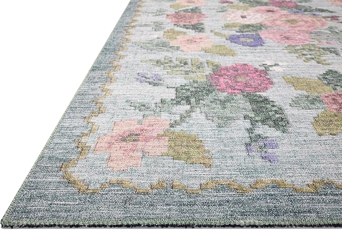 Loloi Rifle Paper Co. Rosa Collection RSA-02 Sky 2'-0" x 5'-0" Accent Rug - Image 4