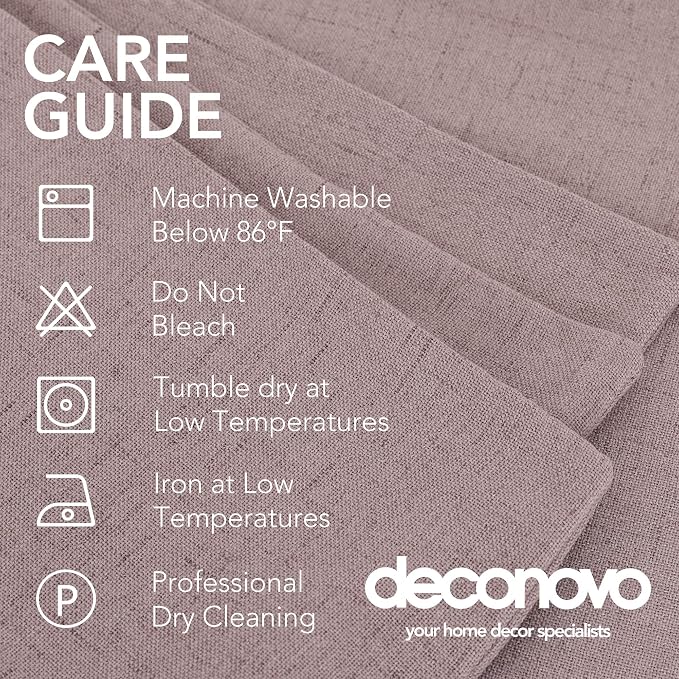 Deconovo Blank Pillow Covers 18x18, Throw Cushion Cover Set of 4, Faux Linen - Image 5