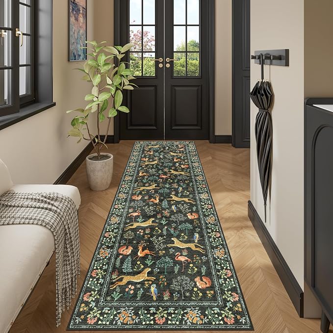 DUKINO 2.6x8 Rug for Hallway, Washable Kitchen Runner Rug - Image 5