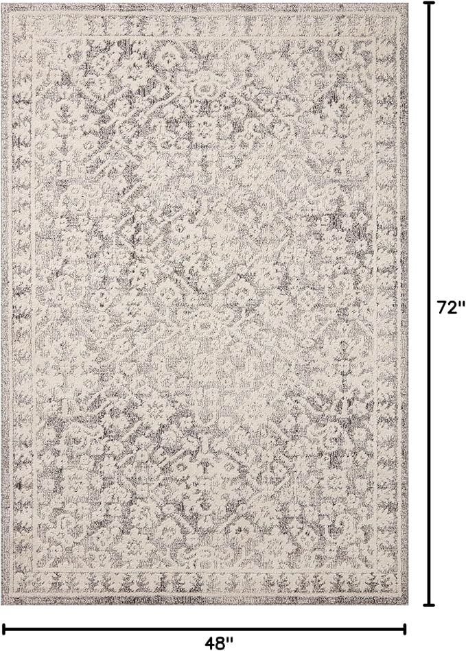 Loloi Magnolia Home by Joanna Gaines Gigi Collection GIG-01 Grey/Ivory 4'-0" x - Image 2