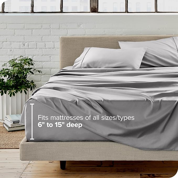 Bare Home Split Head Flex King Sheet Set - Image 6
