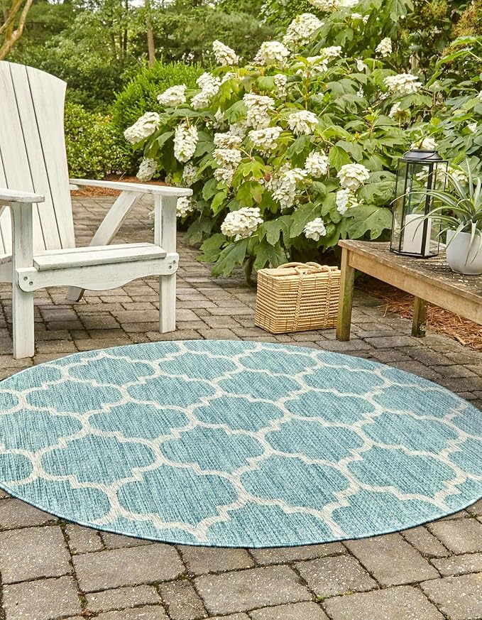 Unique Loom Outdoor Trellis Collection Area Rug - Image 4